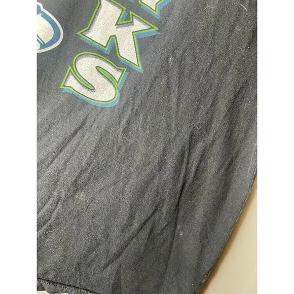 Vintage Seattle Seahawks Logo Helmet T-Shirt Men's XL TALL black Graphic Y2K NFL - Picture 3 of 10